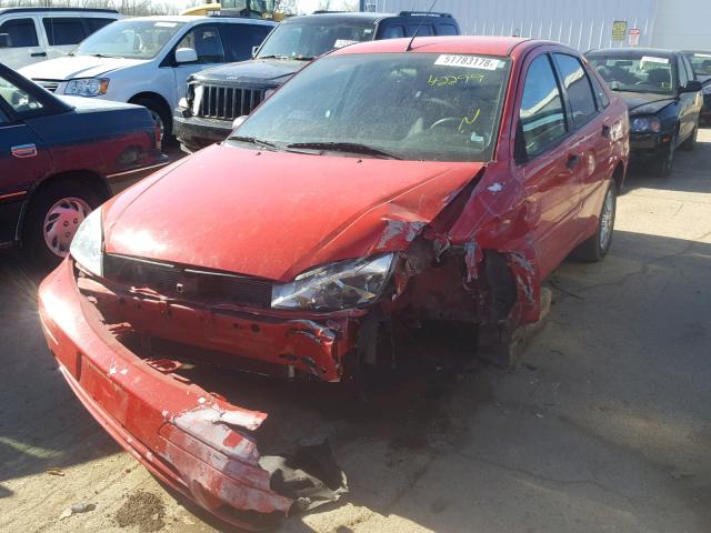 1FAFP34N36W169311 - 2006 FORD FOCUS ZX4 RED photo 2