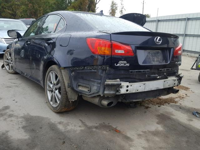 JTHBK262685058330 - 2008 LEXUS IS 250 BLUE photo 3