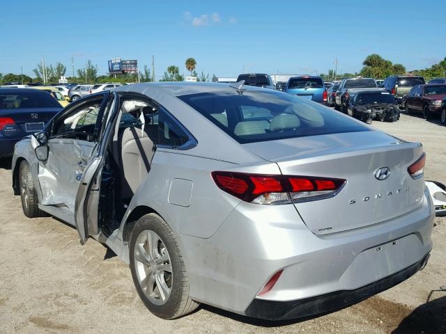 5NPE34AF1JH652377 - 2018 HYUNDAI SONATA SPO SILVER photo 3