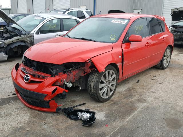 JM1BK34L191190472 - 2009 MAZDA SPEED 3 RED photo 2