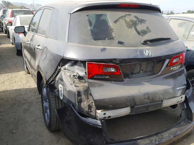 5J8TB18589A001256 - 2009 ACURA RDX TECHNO GRAY photo 3