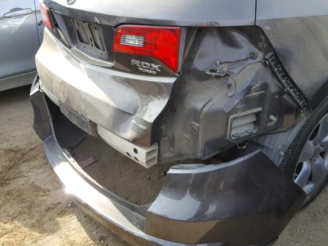 5J8TB18589A001256 - 2009 ACURA RDX TECHNO GRAY photo 9