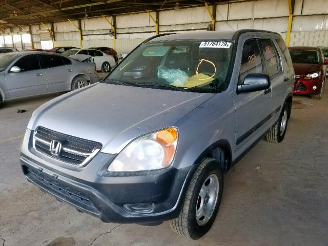 JHLRD68412C023166 - 2002 HONDA CR-V LX SILVER photo 2