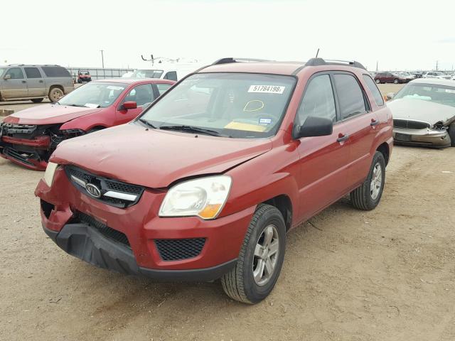 KNDJE723097561602 - 2009 KIA SPORTAGE RED photo 2