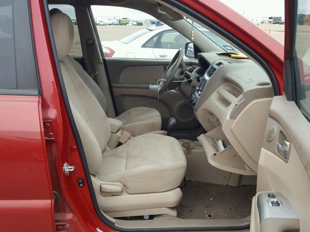 KNDJE723097561602 - 2009 KIA SPORTAGE RED photo 5