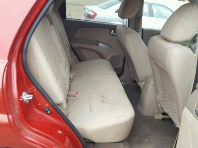 KNDJE723097561602 - 2009 KIA SPORTAGE RED photo 6