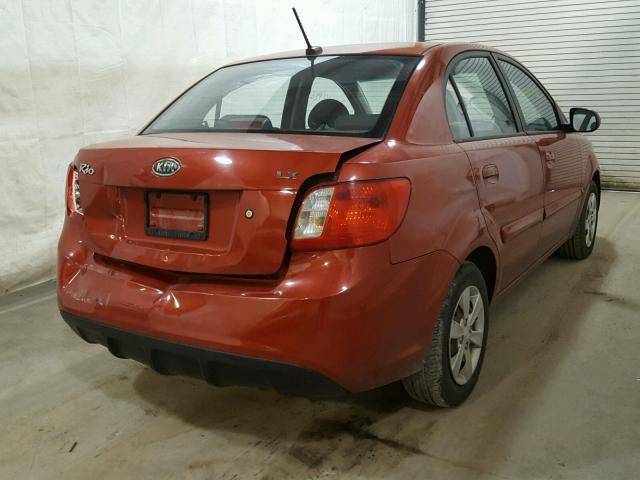 KNADH4A37A6613657 - 2010 KIA RIO LX RED photo 4