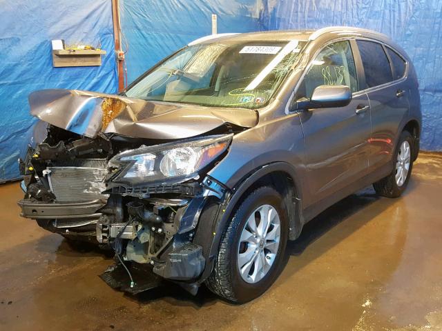 5J6RM4H73CL008899 - 2012 HONDA CR-V EXL GRAY photo 2