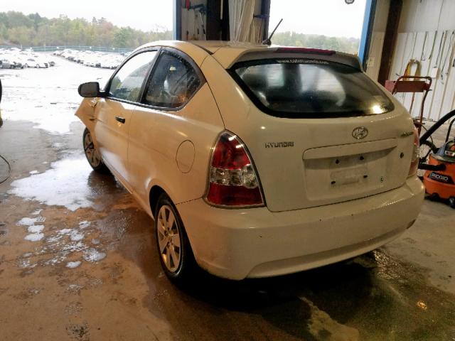 KMHCM3AC5BU191093 - 2011 HYUNDAI ACCENT GL WHITE photo 3