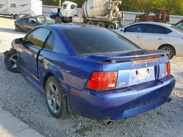 1FAFP42X32F176585 - 2002 FORD MUSTANG GT BLUE photo 3