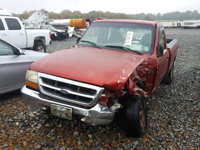 1FTYR10C9YTB42348 - 2000 FORD RANGER RED photo 2
