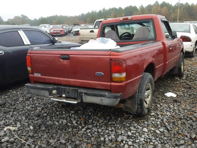 1FTYR10C9YTB42348 - 2000 FORD RANGER RED photo 4