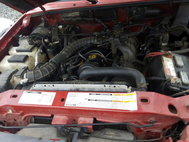 1FTYR10C9YTB42348 - 2000 FORD RANGER RED photo 7