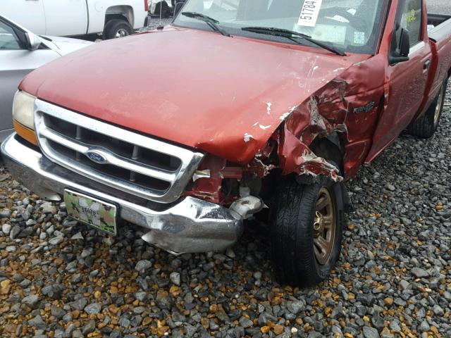 1FTYR10C9YTB42348 - 2000 FORD RANGER RED photo 9