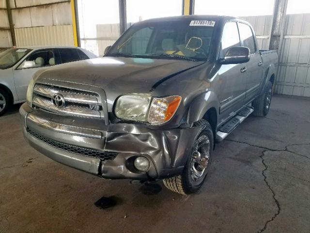 5TBET341X5S485911 - 2005 TOYOTA TUNDRA DOU GRAY photo 2