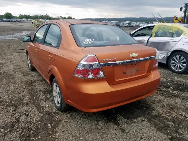 KL1TD56698B070386 - 2008 CHEVROLET AVEO BASE Қызғылт сары фото 3