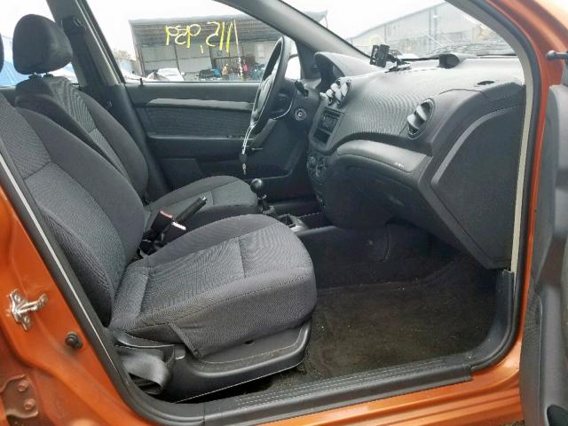 KL1TD56698B070386 - 2008 CHEVROLET AVEO BASE Қызғылт сары фото 5