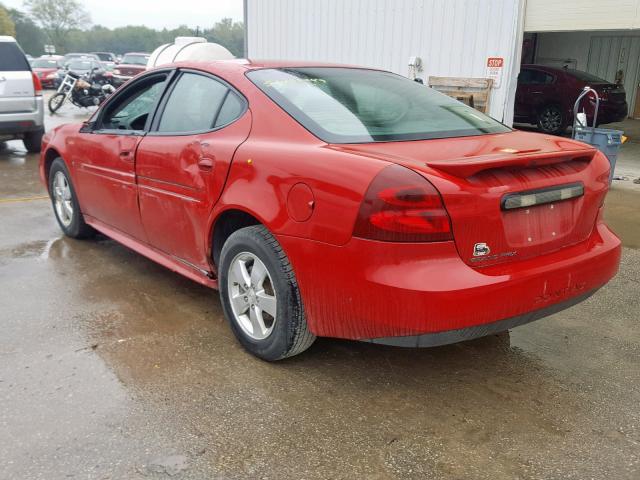 2G2WP552881102163 - 2008 PONTIAC GRAND PRIX Қызыл фото 3