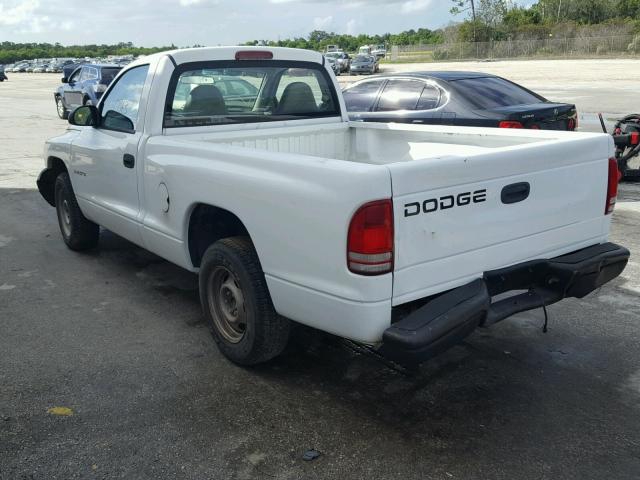 1B7FL26X11S351474 - 2001 DODGE DAKOTA WHITE photo 3