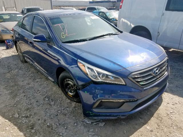 5NPE34AF5FH097344 - 2015 HYUNDAI SONATA SPO BLUE photo 1