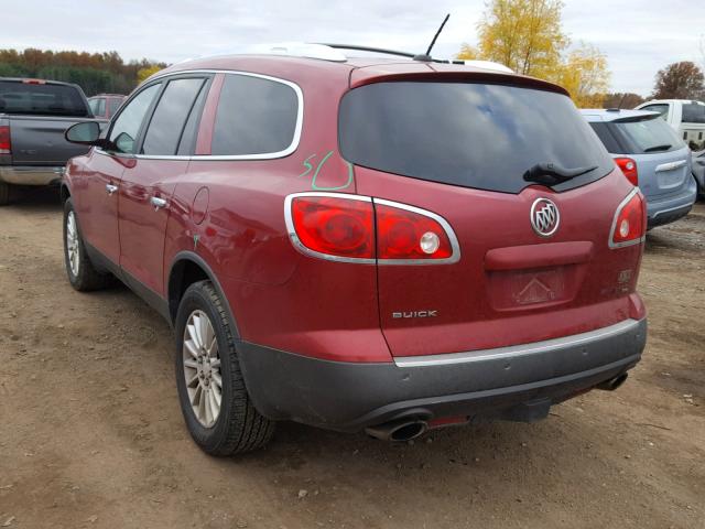 5GAKVCED0CJ169023 - 2012 BUICK ENCLAVE RED photo 3