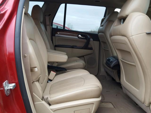 5GAKVCED0CJ169023 - 2012 BUICK ENCLAVE RED photo 6