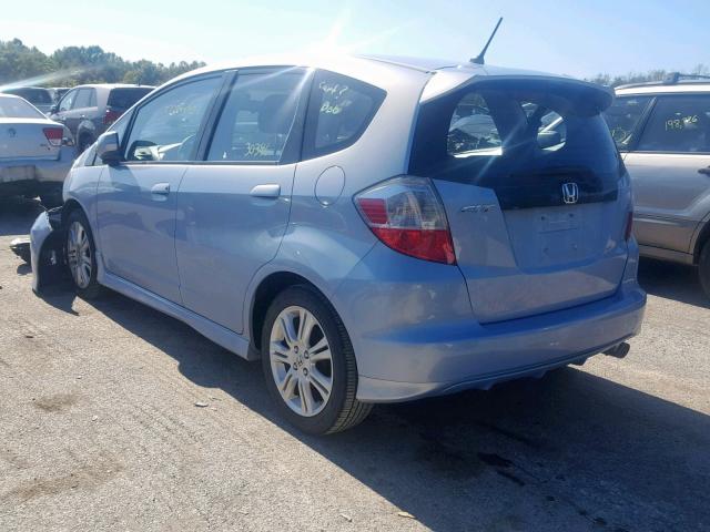 JHMGE8H40AC036808 - 2010 HONDA FIT SPORT BLUE photo 3