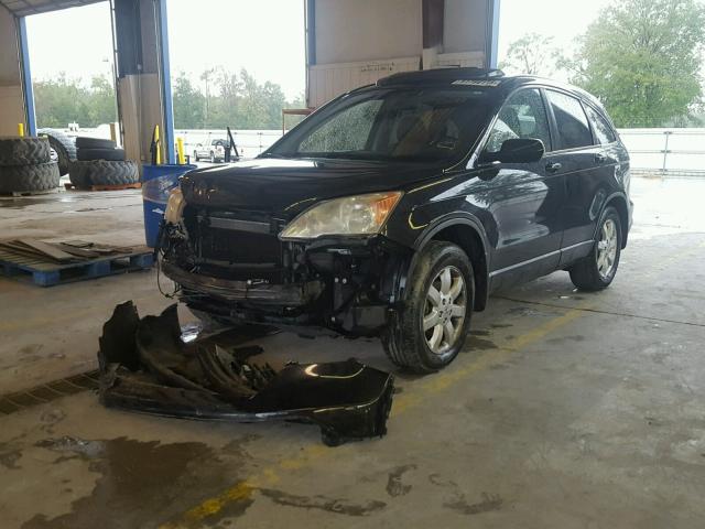 JHLRE48728C053345 - 2008 HONDA CR-V EXL BLACK photo 2