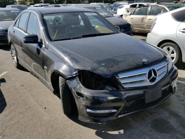 WDDGF4HB3CR219714 - 2012 MERCEDES-BENZ C 250 BLACK photo 1