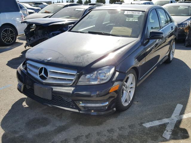 WDDGF4HB3CR219714 - 2012 MERCEDES-BENZ C 250 BLACK photo 2