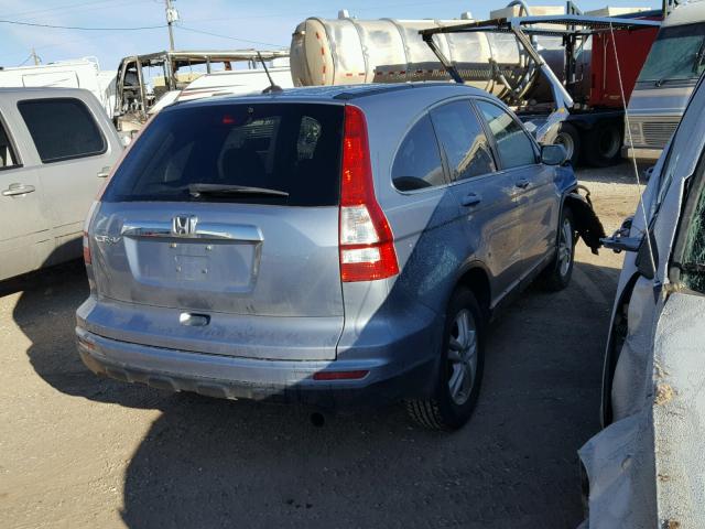 5J6RE3H79BL005723 - 2011 HONDA CR-V EXL BLUE photo 4