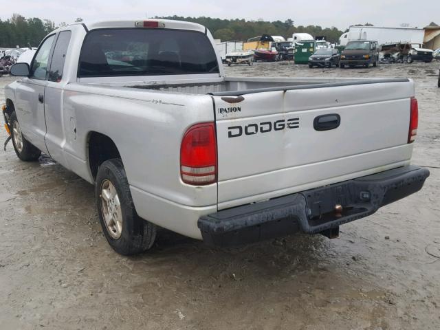 1B7GL22N41S313911 - 2001 DODGE DAKOTA SILVER photo 3