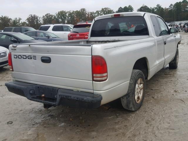 1B7GL22N41S313911 - 2001 DODGE DAKOTA SILVER photo 4