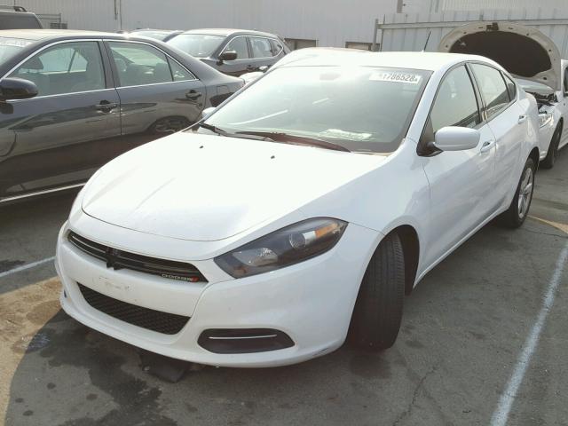 1C3CDFBB8FD146185 - 2015 DODGE DART SXT WHITE photo 2