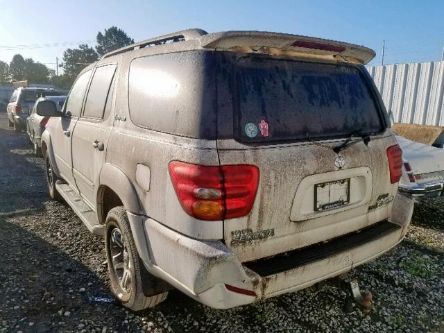 5TDBT48A23S147913 - 2003 TOYOTA SEQUOIA LI WHITE photo 3