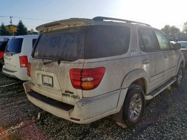 5TDBT48A23S147913 - 2003 TOYOTA SEQUOIA LI WHITE photo 4