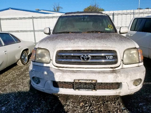 5TDBT48A23S147913 - 2003 TOYOTA SEQUOIA LI WHITE photo 9