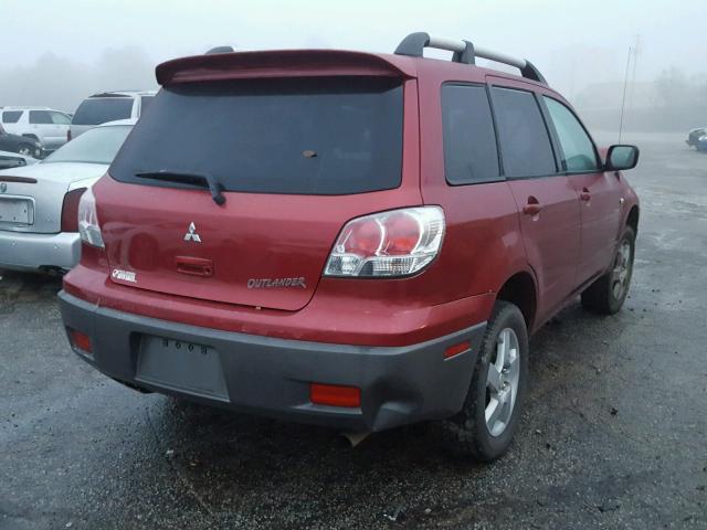 JA4LX41G93U068090 - 2003 MITSUBISHI OUTLANDER BURGUNDY photo 4