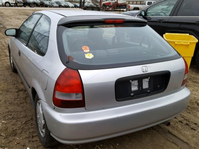 2HGEJ6428XH111775 - 1999 HONDA CIVIC CX SILVER photo 3