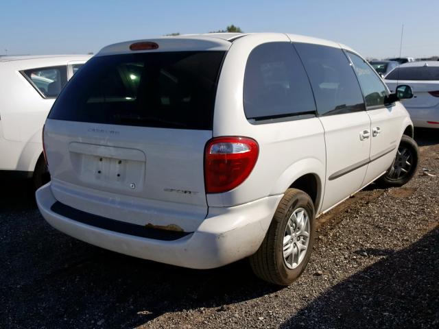 1B4GP45371B189561 - 2001 DODGE CARAVAN SP WHITE photo 4