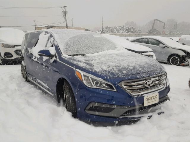 5NPE34AF4FH210703 - 2015 HYUNDAI SONATA SPO BLUE photo 1