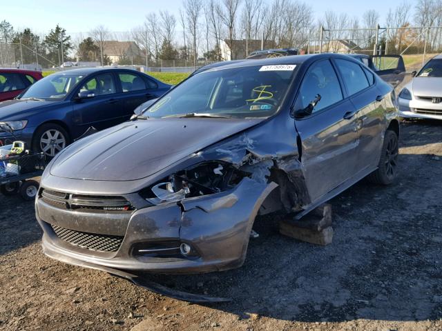 1C3CDFBB4GD712263 - 2016 DODGE DART SXT GRAY photo 2