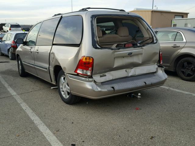 2FMZA52402BA79202 - 2002 FORD WINDSTAR S BEIGE photo 3