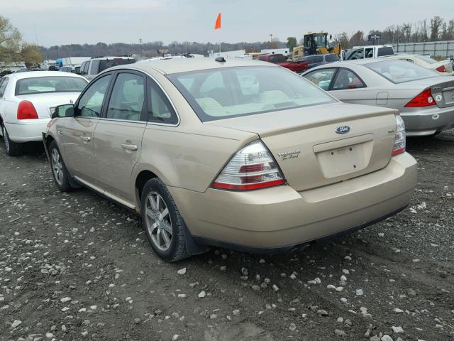 1FAHP24W78G129242 - 2008 FORD TAURUS SEL GOLD photo 3