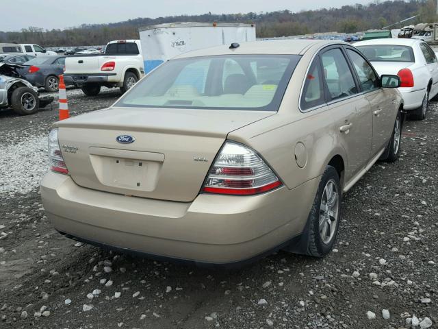 1FAHP24W78G129242 - 2008 FORD TAURUS SEL GOLD photo 4