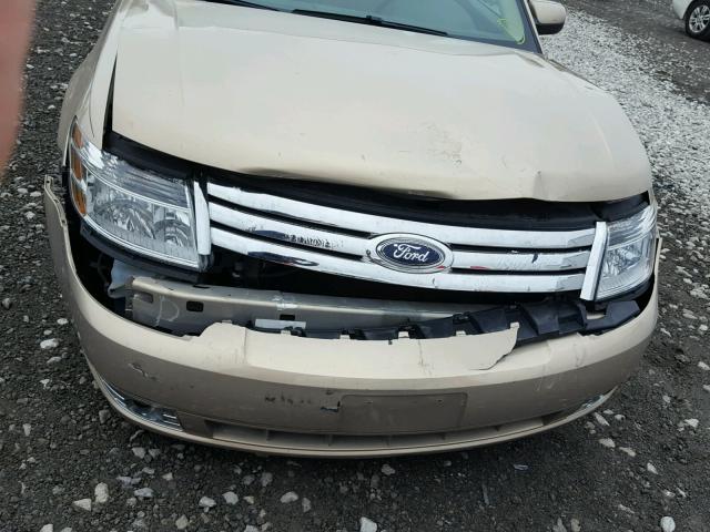 1FAHP24W78G129242 - 2008 FORD TAURUS SEL GOLD photo 9