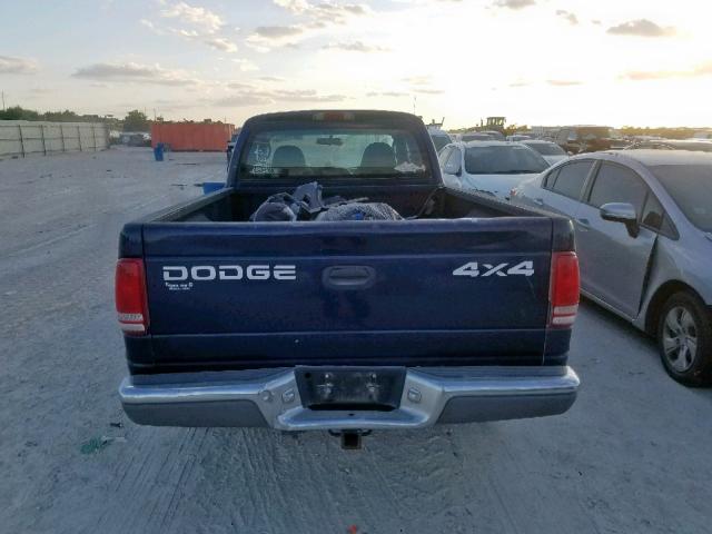 1B7GG22N5YS734731 - 2000 DODGE DAKOTA BLUE photo 9