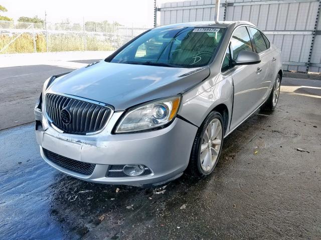 1G4PR5SK8E4237542 - 2014 BUICK VERANO CON SILVER photo 2