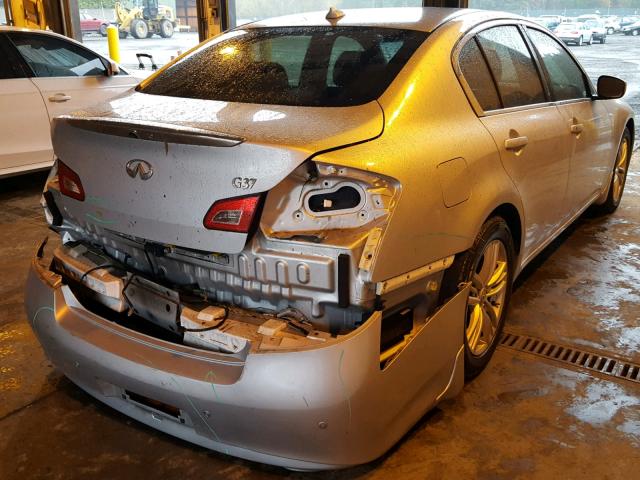 JN1CV6AP9BM305153 - 2011 INFINITI G37 BASE SILVER photo 4