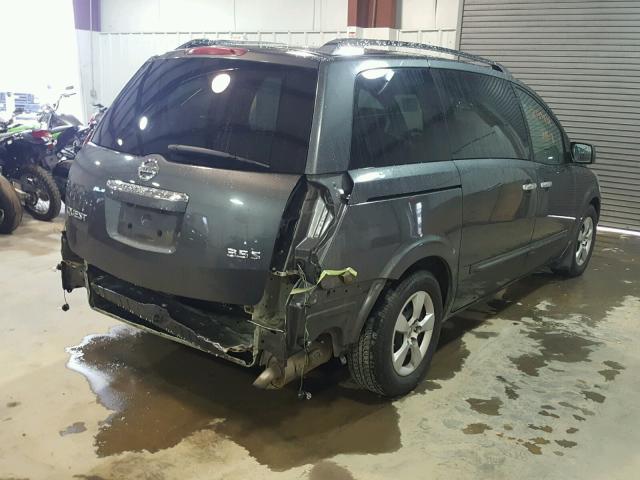 5N1BV28UX8N121934 - 2008 NISSAN QUEST S GRAY photo 4